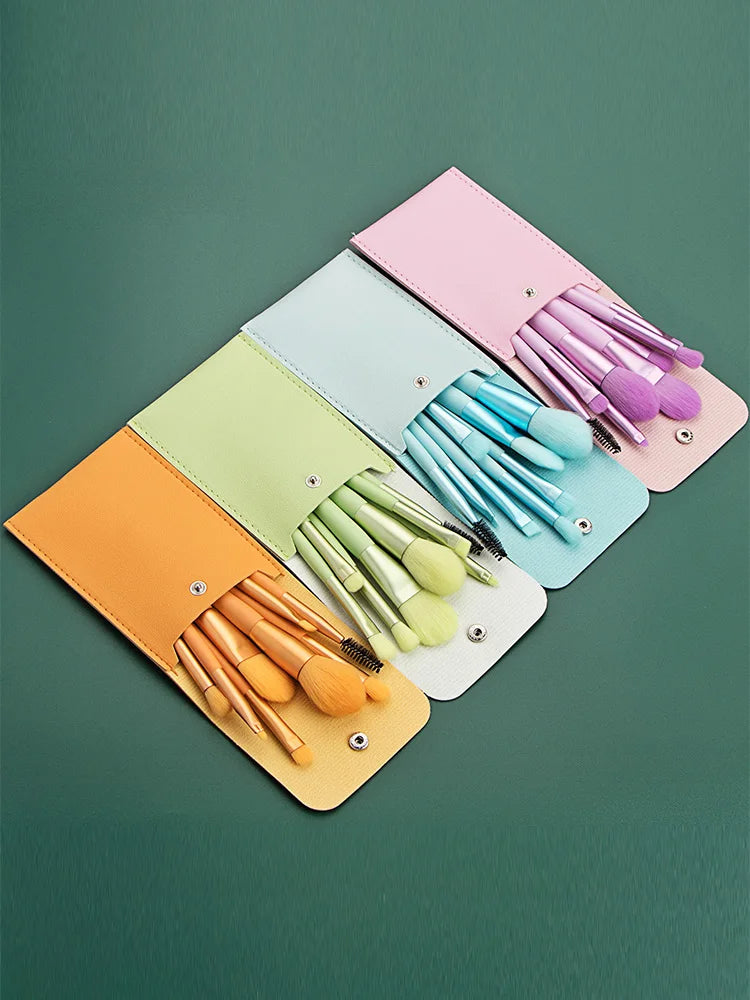 Ronshadow 8Pcs Professional Mini Makeup Brushes Set  Blush Foundation Powder Make Up Brush Tools Kit