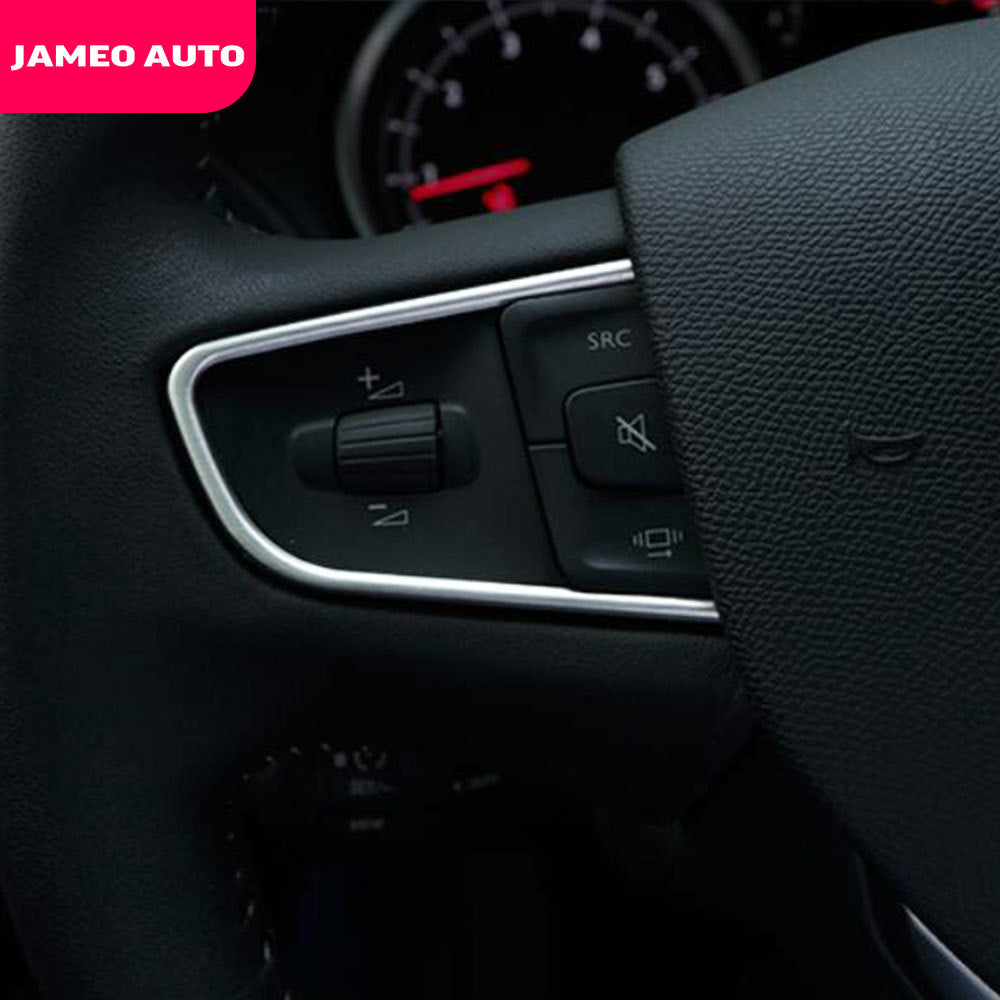 Jameo Auto Steering Wheel Cover Sticker For Peugeot 408 14-19 508 11-18 3008 16-18 Citroen C3-XR 15-18 C4 16-18 Interior Parts
