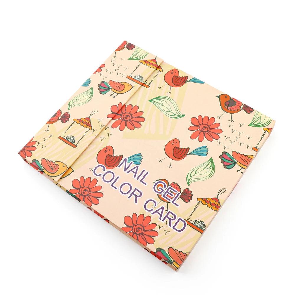 120 Colors Fake Nail Tips Display Book Fake Nails Storing Cards Nail Polish Showing Chart Shelf Book