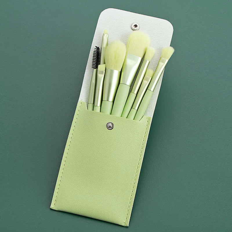 Ronshadow 8Pcs Professional Mini Makeup Brushes Set  Blush Foundation Powder Make Up Brush Tools Kit