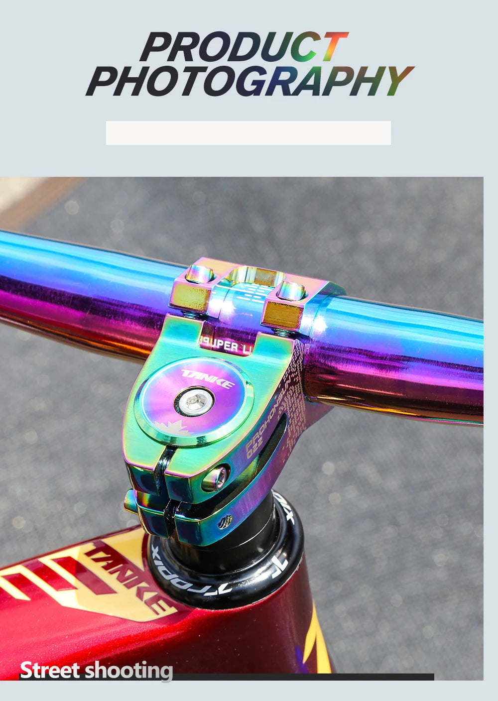 TANKE-MTB Road Bike Stem,CNC Aluminum Alloy Bicycle Parts,High-strength Short Handlebar ,022 XC AM,28.6mm,31.8mmWith cover