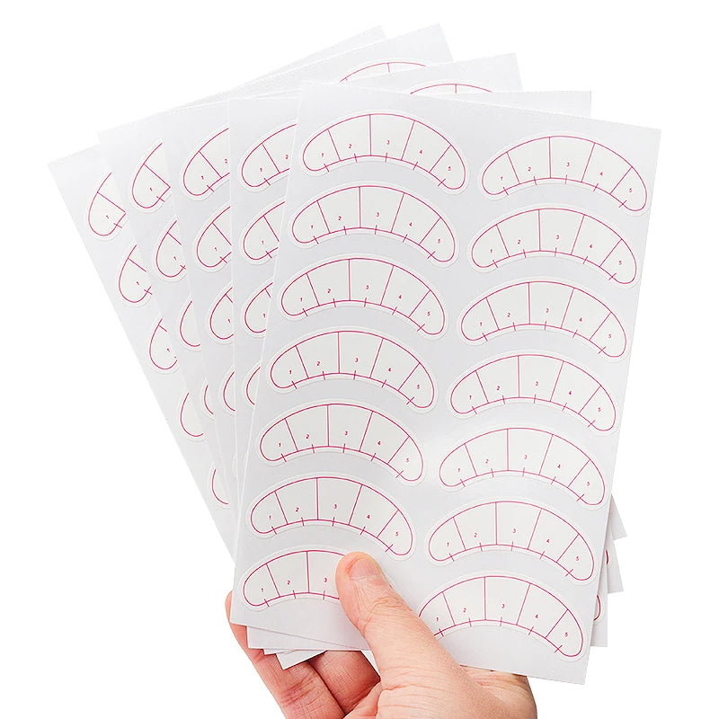 70 Pairs Eyelash Mapping Stickers Under Eye Positioning Tips Sticker for Lashes Extension Practice Eye Pads Paper Patches Tools