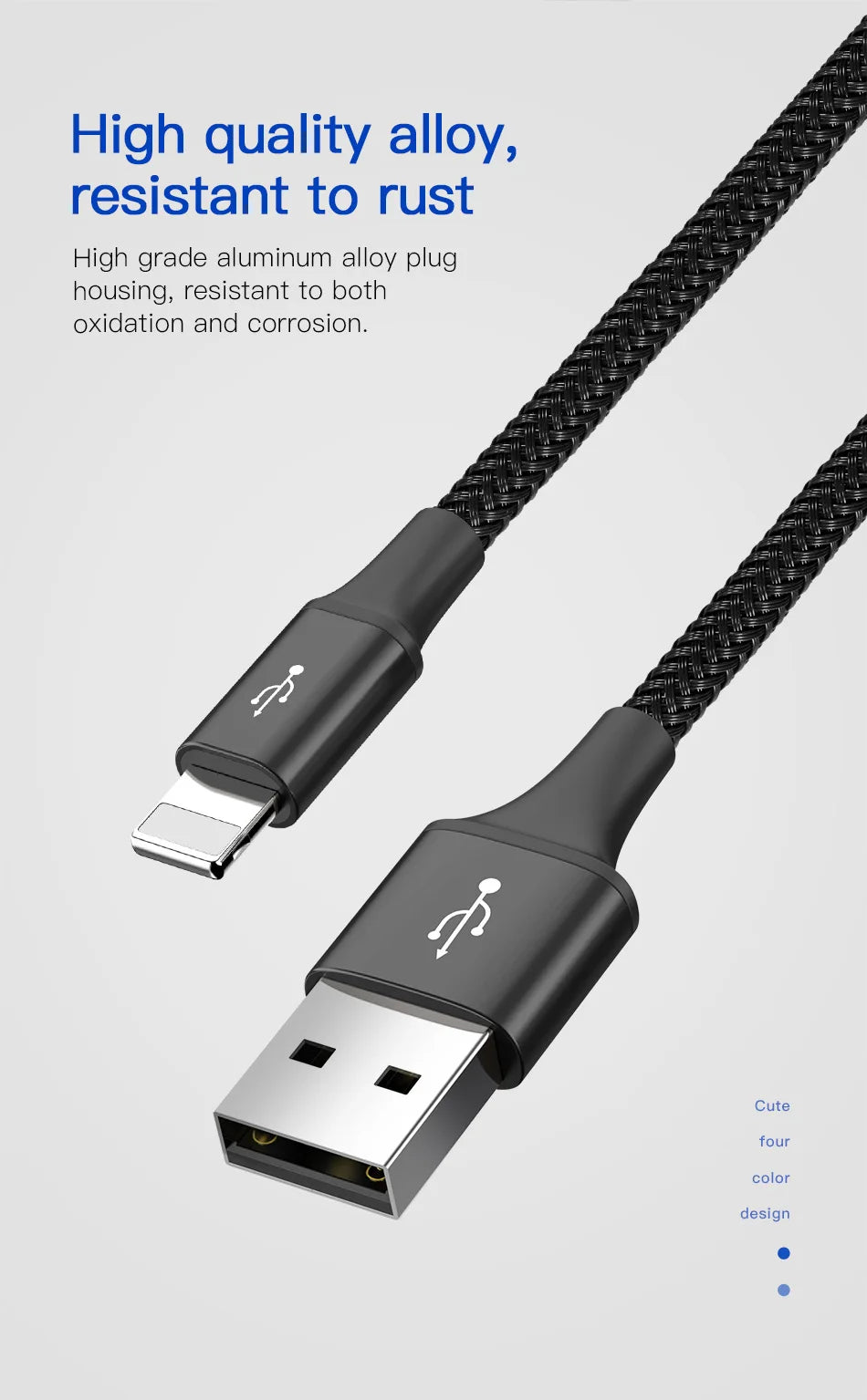 Baseus 4 in 1 USB Cable Type C Cable for Samsung S20 Xiaomi Mi 9 Cable for iPhone 12 X 11 Pro Max Huawei Charger Micro USB Cable