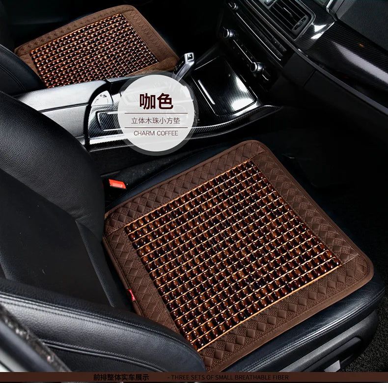 Summer Wooden Bead Car Seat Ventilated Breathable Seat Cushion Cool Pad Single Piece Single Summer Seat Covers & Supports Wood