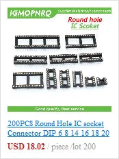 2.54mm Double Row Male 2~40P Breakaway PCB Board Pin Header Connector Strip Pinheader 2 * 2/3/4/6/8/10/12/15/20/40P For Arduino