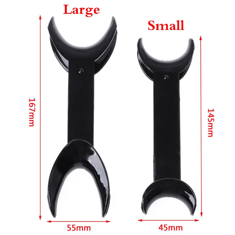 2PCS/Bag Dentistry Black Double Head Lip Retractor Dental Intraoral Lip Cheek Orthodontic Mouth Opener Dentist Tools 2 Sizes