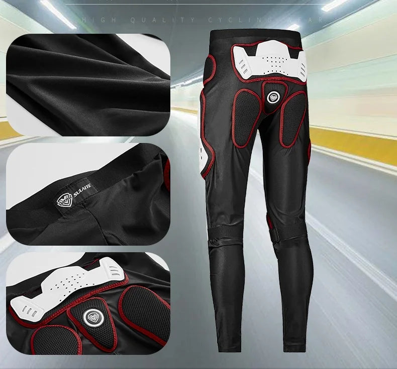 SULAITE Motorcycle Armor Trousers Motocross Pants Long Armor Knee Crotch Hip Protection Motorbike Riding Racing Equipment Shorts