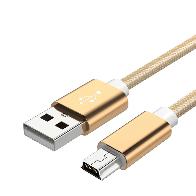 Mini USB Cable Fast Charging USB to Mini USB Data Cable for Digital Camera HDD MP3 MP4 Player DVR GPS USB Data Transfers Cable