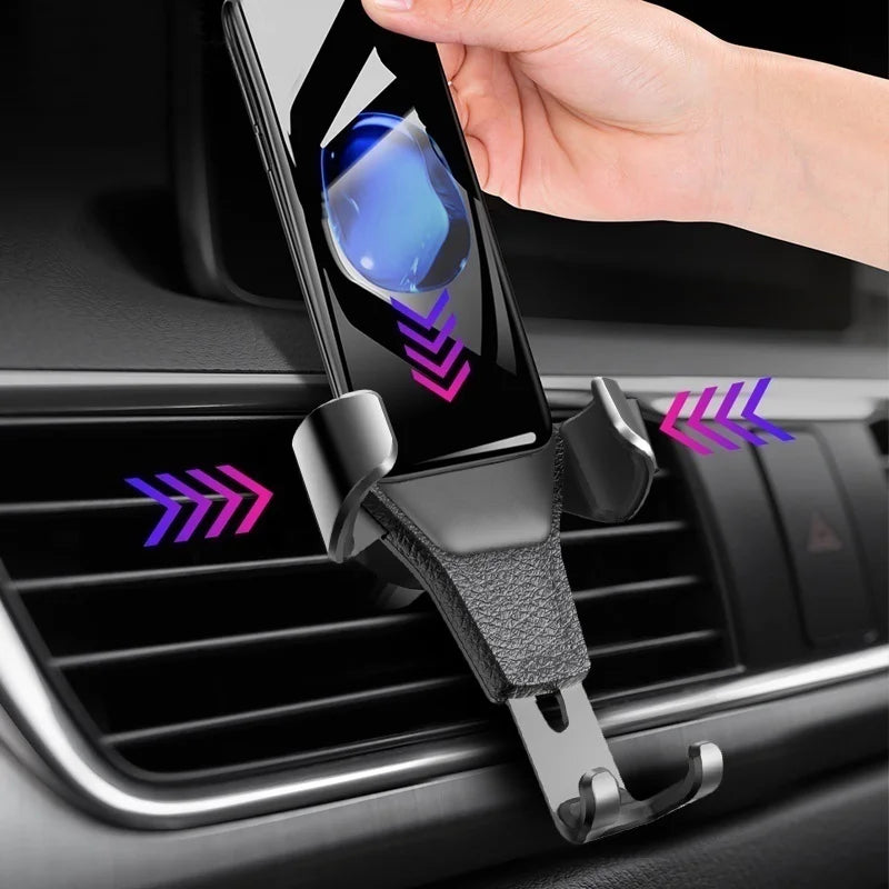 Gravity Car Holder For Phone Air Vent Clip Mount Mobile Cell Stand Smartphone GPS Support For iPhone 14 13 Xiaomi Samsung Phone