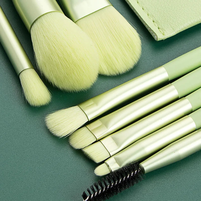 Ronshadow 8Pcs Professional Mini Makeup Brushes Set  Blush Foundation Powder Make Up Brush Tools Kit