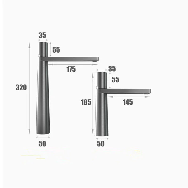 Tuqiu Basin Faucet Brass Bathroom Faucet Mixer Tap Black Wash basin Faucet Single Handle Hot and Cold Chrome Lavotory Faucet