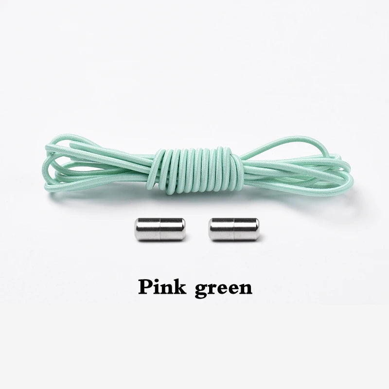 Elastic Laces Sneakers Round Shoelaces without ties Rubber No Tie Shoe laces Shoes Kids Adult Quick Shoe lace Rubber Bands