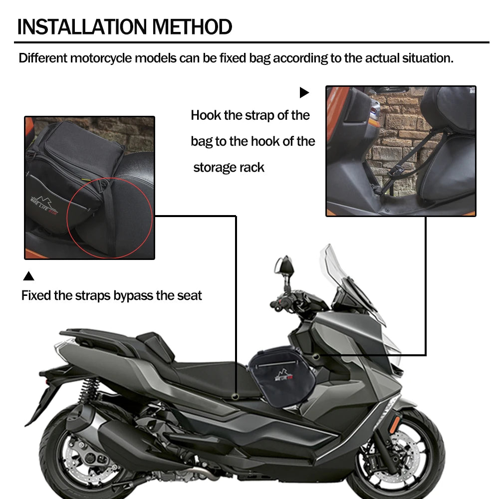 For Honda PCX 160 150 XADV750 For bmw C400GT For YAMAHA tmax530 NMAX155 Motorcycle Scooter Pedal Bag Toolbag Luggage Saddlebag