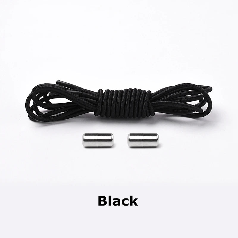 Elastic Laces Sneakers Round Shoelaces without ties Rubber No Tie Shoe laces Shoes Kids Adult Quick Shoe lace Rubber Bands