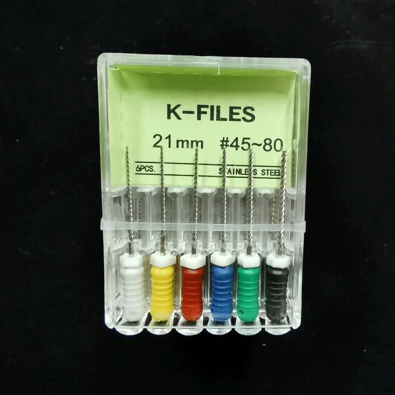 Dental Root Cannal Endo K File 21mm 25mm 31mm Stainless Steel Endodontic Instruments Dentist Dentistry Odontologia Tools