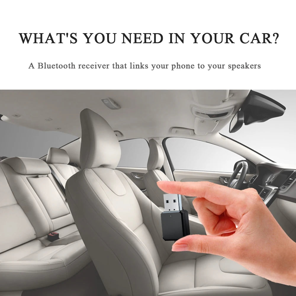 Bluetooth 5.0 Car Kit Wireless Music 3.5Mm Aux Usb Power Audio Receiver Adapter Auto Bluetooth Stereo for Car Radio Mp3 Pc