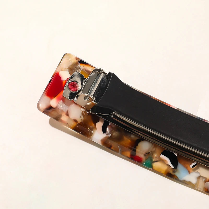 Fashion Hair Clips Leopard Marble Textured Geometric Hair Pins Hair Barrettes Hair Clips for Girl Hairpin Women Hair Accessories