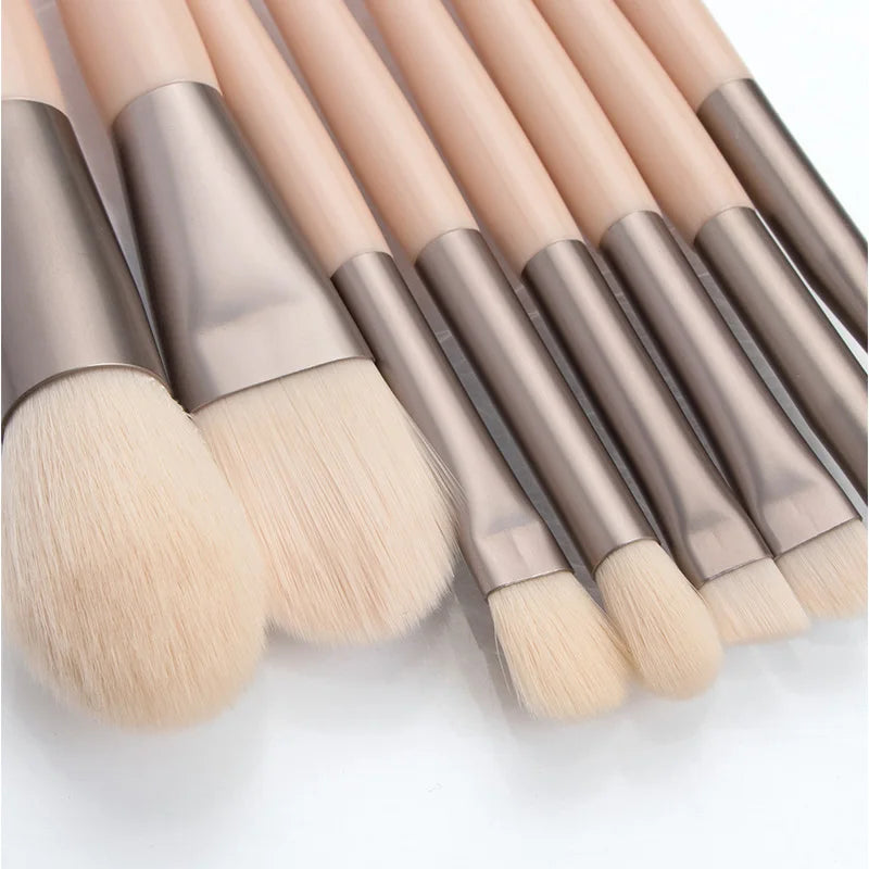 Ronshadow 8Pcs Professional Mini Makeup Brushes Set  Blush Foundation Powder Make Up Brush Tools Kit