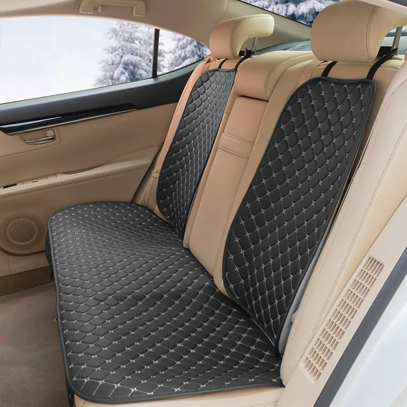 Leather Car Seat Covers Four Seasons Front/Rear Seat Protector Car Seat Cushion Pad Mat Auto Interior Accessories Universal