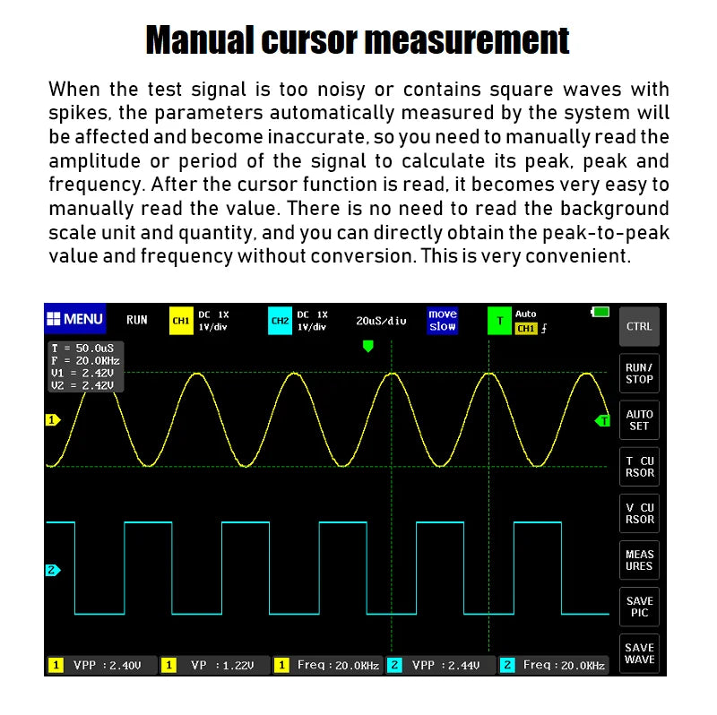 FNIRSI-1013D Digital Tablet Oscilloscope Dual Channel 100M Bandwidth 1GS Sampling Rate 7 Inches Mini Tablet Digital Oscilloscope