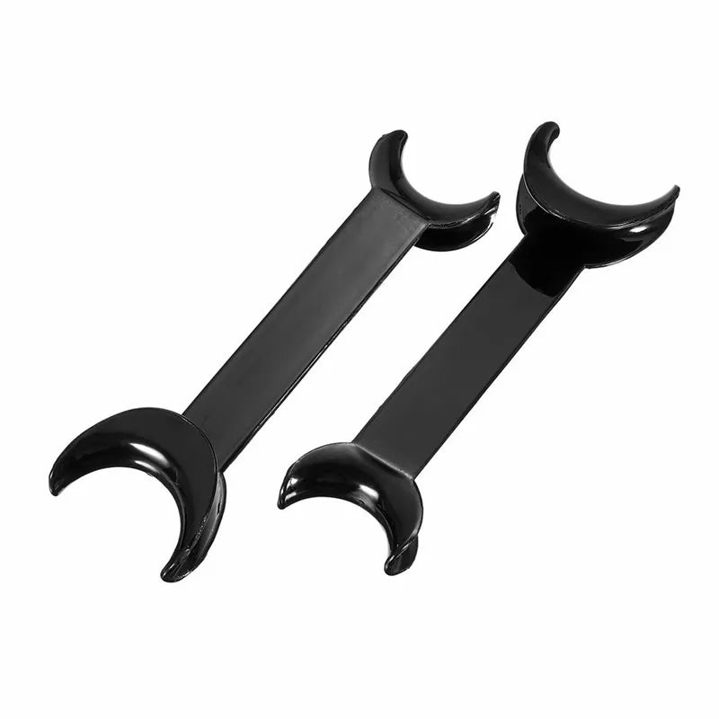 2PCS/Bag Dentistry Black Double Head Lip Retractor Dental Intraoral Lip Cheek Orthodontic Mouth Opener Dentist Tools 2 Sizes