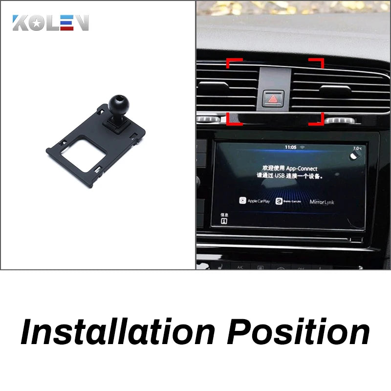 Car Mobile Phone Holder For Volkswagen VW Golf 7 MK7 2014-2020 Cellphone GPS Air Vent Outlet Bracket Snap-type Navigation Stand