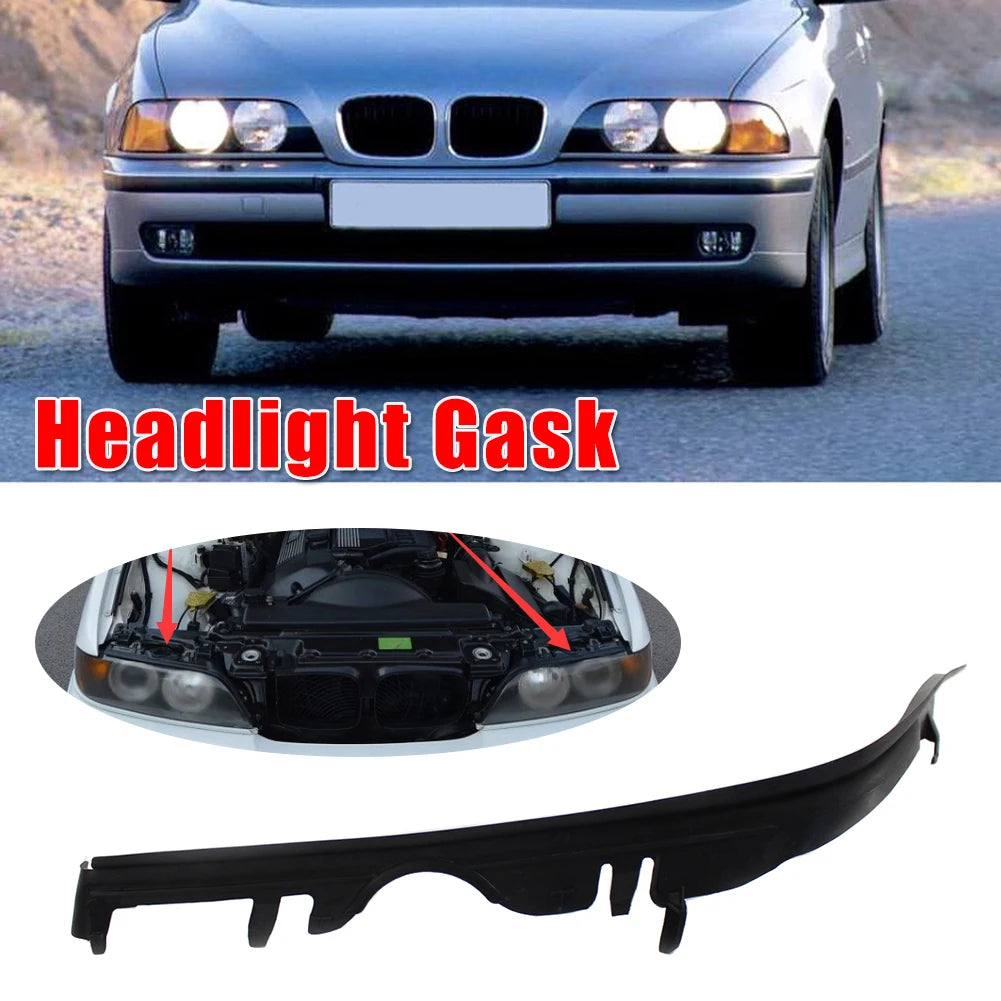 Headlight Lens Seal Gasket for BMW E39 5 Series 1999-2003 63126908405 63126908406 Car Headlight Lens Shell Cover