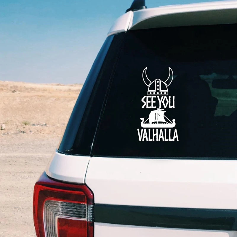 "Goodbye Valhalla" car sticker cross country diesel car personalized decoration car motorcycle auto parts fun Decal pvc30cm