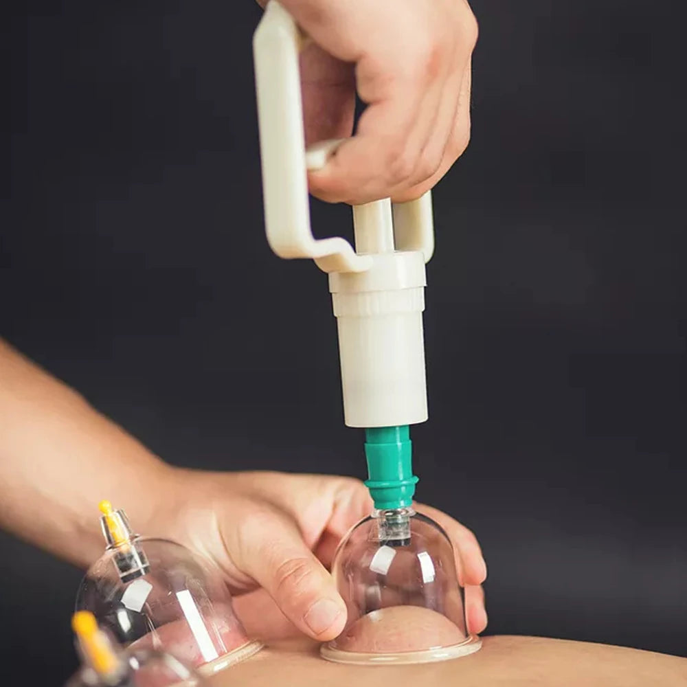 Cupping Massage Cups Therapy Sets Hijama Chinese Acupoint with Vacuum Pump for Body Back Massage Pain Relief Physical Therapy