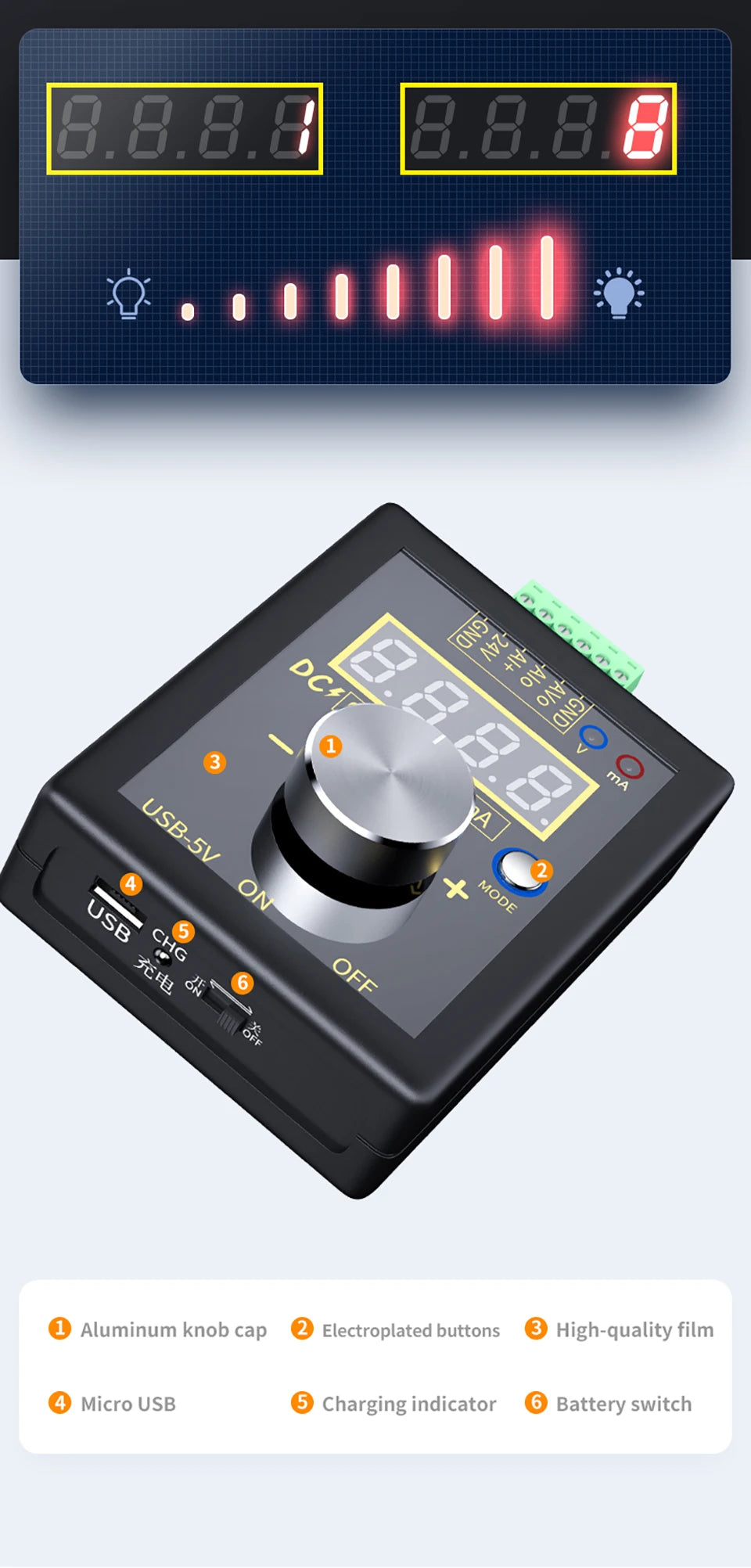 FNIRSI SG-002 Digital 4-20mA 0-10V Voltage Gerador de sinal Current Transmitter Professional Electronic Measuring Instruments