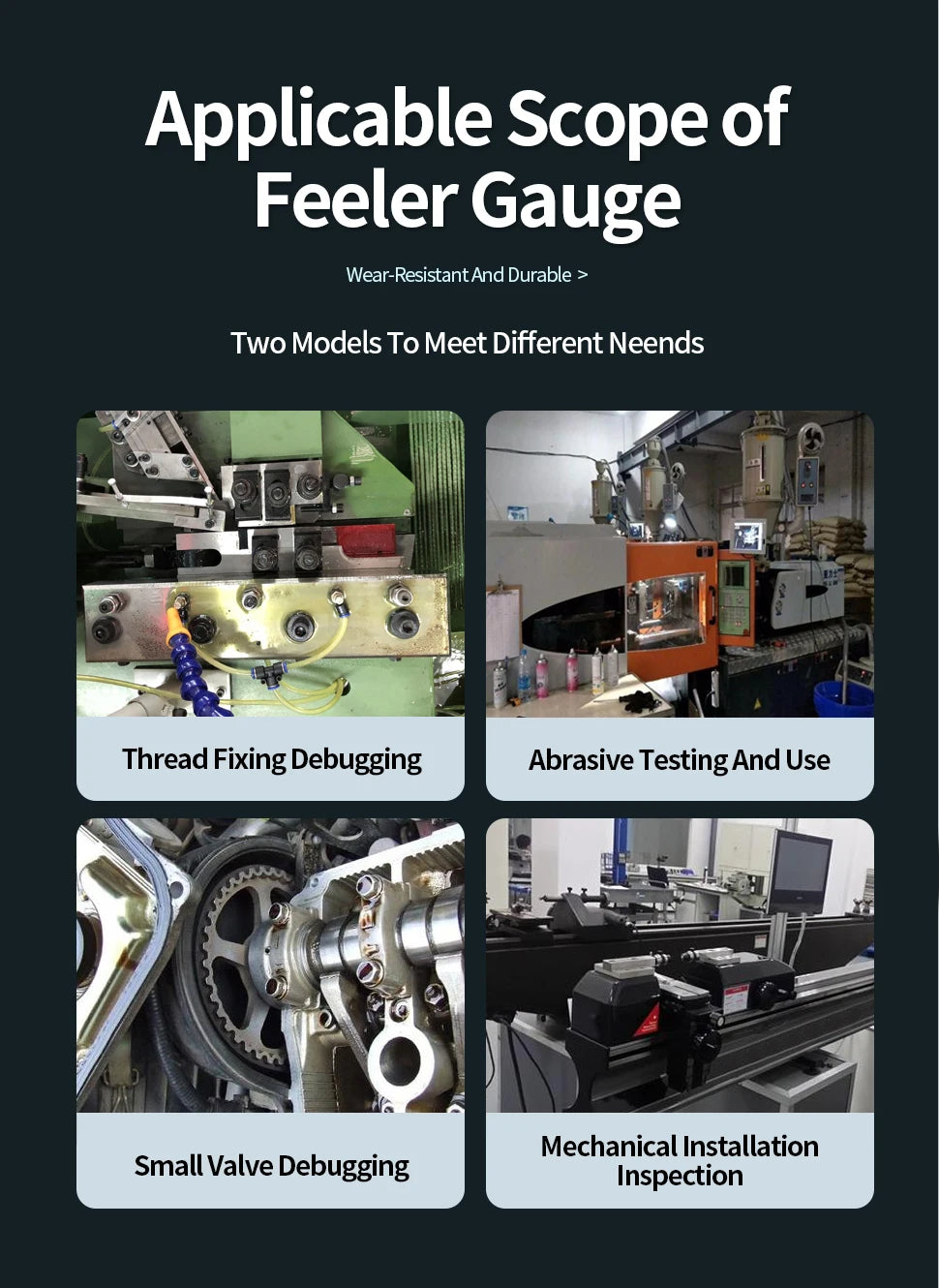 100B17 Feeler Gauge Spark Plug Gauge Filler Gauge Valve Probes Metric Thickness Set Probe Thickness Gauge Spark Plug Gap Tools