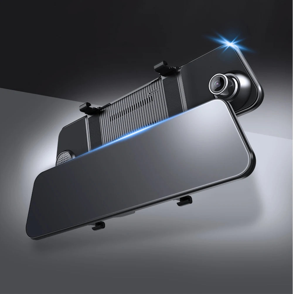 AZDOME PG17 12" WiFi Mirror Dash Cam 2.5K Front and 1080P Rear View Mirror Camera for Cars Dual Camera Waterproof Backup Camera