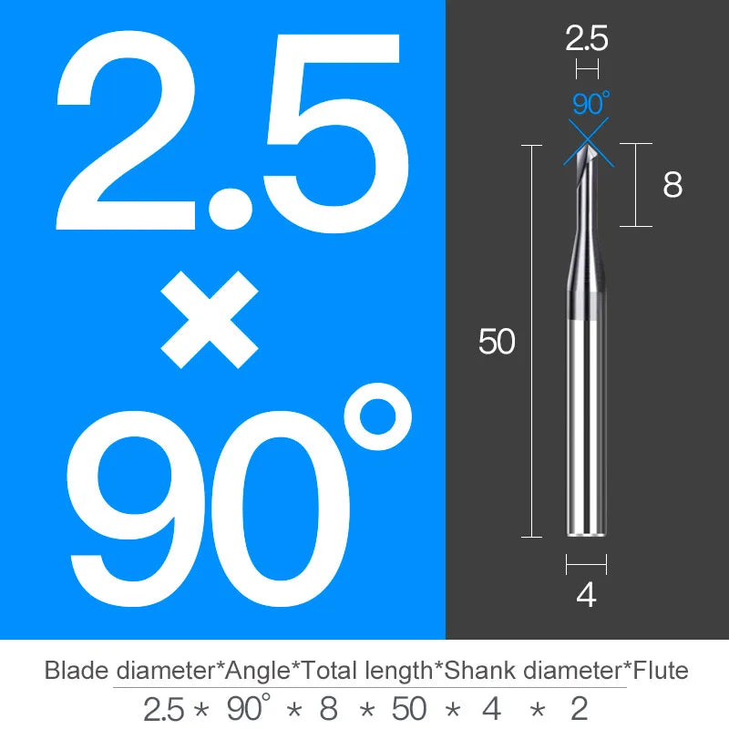 Chamfer Milling Cutter Carbide Corner Countersink Chamfering End Mill Deburring Edges V Grove Router 60 90 120 Degree 2 3 Flutes
