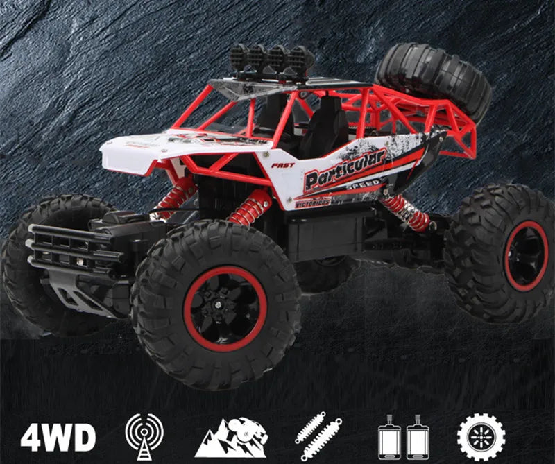New 4WD Remote Control Car With Led Lights Radio RC Buggy Off-Road Drift Trucks RTR Vehicle Gifts Toy for Children Boy Kid Adult