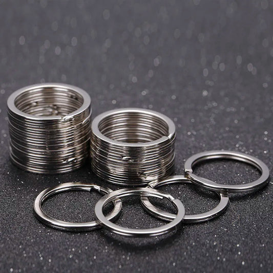 20pcs Split Key Rings 1.5x25mm Metal Hook Ring for DIY Keychain Making Handmade Jewelry Connectors Accessories High Quality