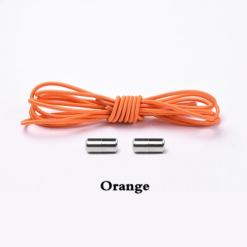 Elastic Laces Sneakers Round Shoelaces without ties Rubber No Tie Shoe laces Shoes Kids Adult Quick Shoe lace Rubber Bands