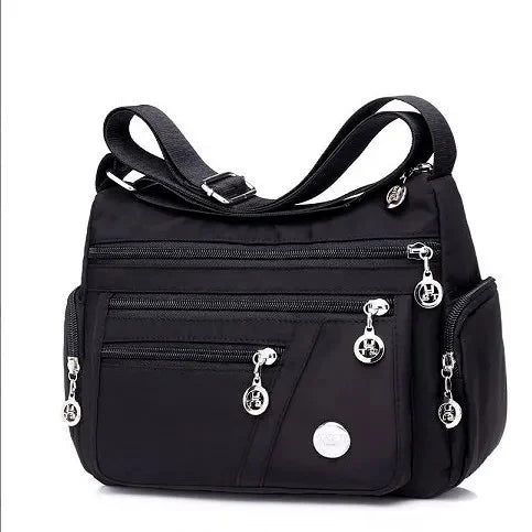 Large Capacity Women Crossbody Bag Waterproof Tote Casual Nylon Shoulder Bag Purse Handbag Lightweight Travel Messenger Bag