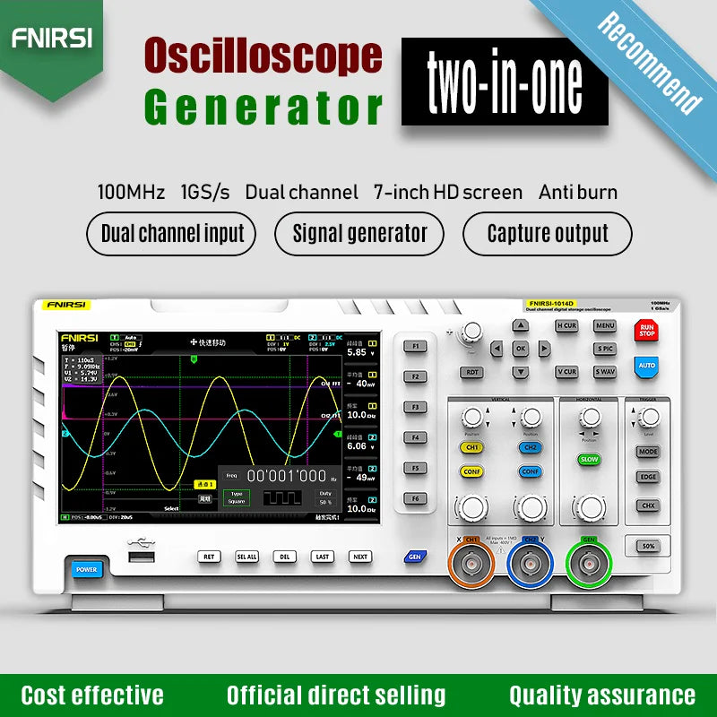 1014D Digital 2-In-1 Dual Channel Input Signal Source 100MHz* 2 Analog Bandwidth 1GSa/s Sampling Rate