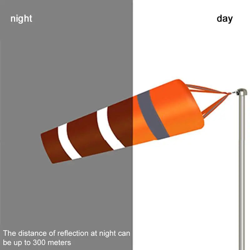 80/100/150cm Reflective Windsock Outdoor Rip-stop Wind Measurement Weather Vane Refective Windsock Weathervane Waterproof