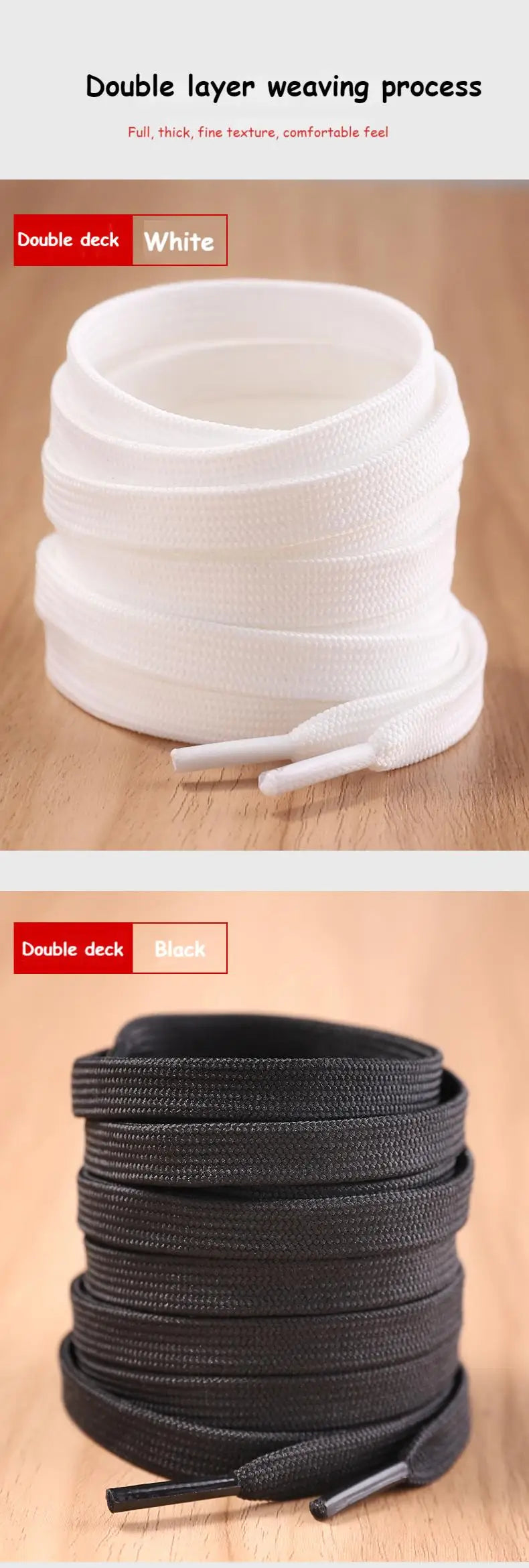 White Black Flat Shoelaces for Sneakers laces Shoe Strings Classic Shoe laces 70/90/100/120/140/160CM High-quality Shoelace