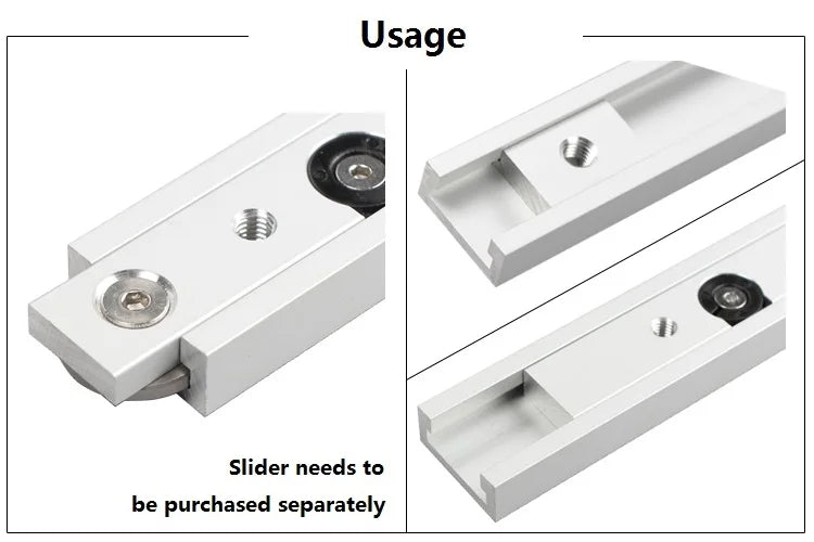 T Tracks Hardware Red Woodworking T Slot Slider Practical Pusher Modification Metal Miter Tool Bar Limit