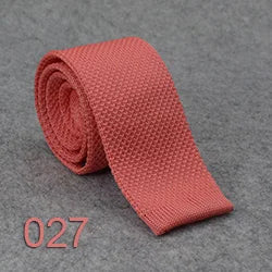 Knitted Ties For Men Slim Fashion Neckties Plain Black Red Knit Tie Men Women Wedding Daily Casual Neck Knitted Cravatas HUISHI
