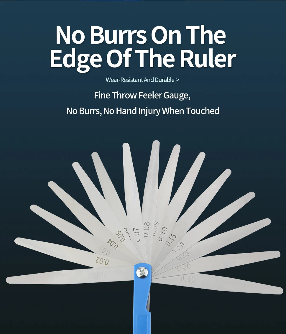 100B17 Feeler Gauge Spark Plug Gauge Filler Gauge Valve Probes Metric Thickness Set Probe Thickness Gauge Spark Plug Gap Tools