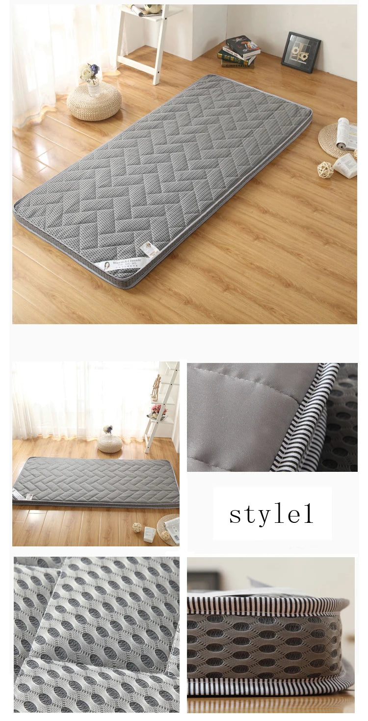 Comfortable Soft Foldable Tatami Mattress students Thick warm 4D Breathable mesh Mattress with straps twin queen king size
