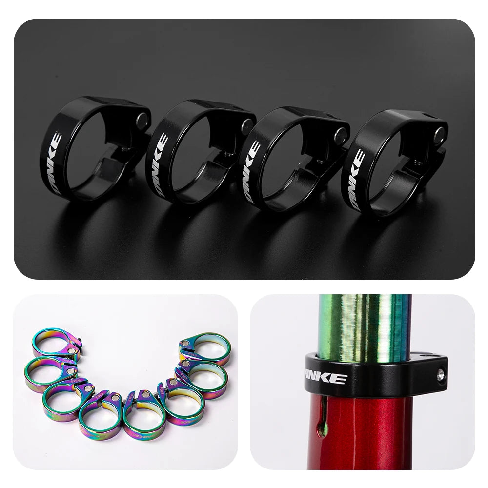 TANKE Seat Post Clamp MTB Road Bike 31.8 34.9mm Mountain Aluminum Alloy Ultralight Mountain Bicycle Seatpost Clamps Cycling Part