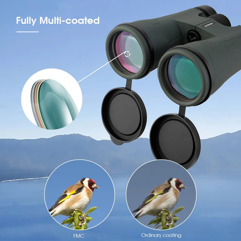 SVBONY Telescope SA203 12x50 Binoculars Professional Powerful BAK4 IPX7 Waterproof Camping Equipment for Birdwatching Stargazing