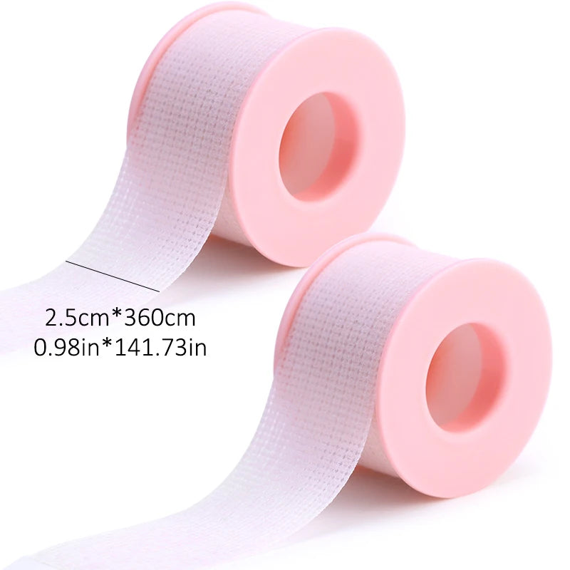 2/8PCS Micropore Lash Tape Eyelash Extension Supplies Transparent 4.5/9m Breathable Easy To Tear Medical Tapes Lash Makeup Tool