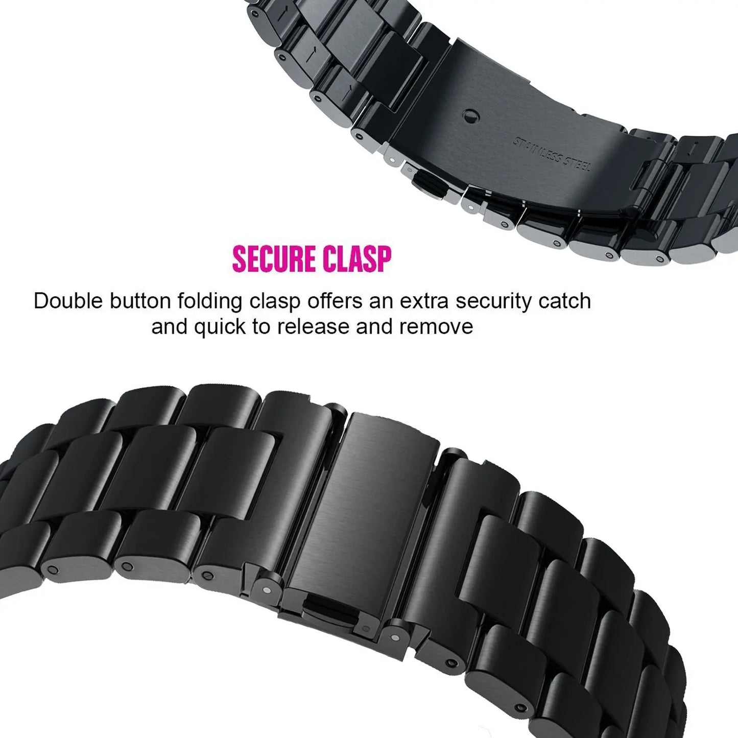20mm 22mm 18mm 24mm Stainless Steel Strap for Samsung Galaxy Watch 6Classic 6 5 4 5Pro 40mm 44mm 43mm 47mm Gear S3 for Huawei GT