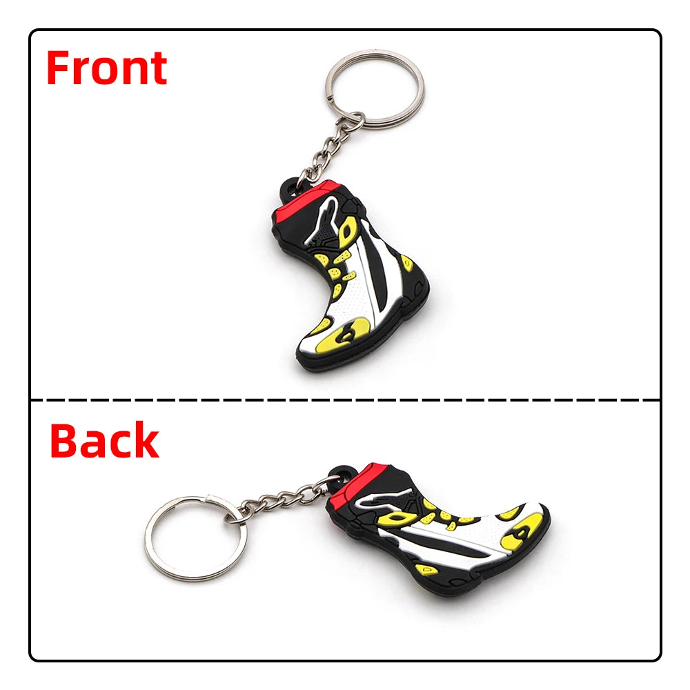 For Ducati Motorcycle Keychain Rubber Keyring Logo Key Chain 3D Sign Key Ring Helmet Keydiy Boots Shoes Model Accessories