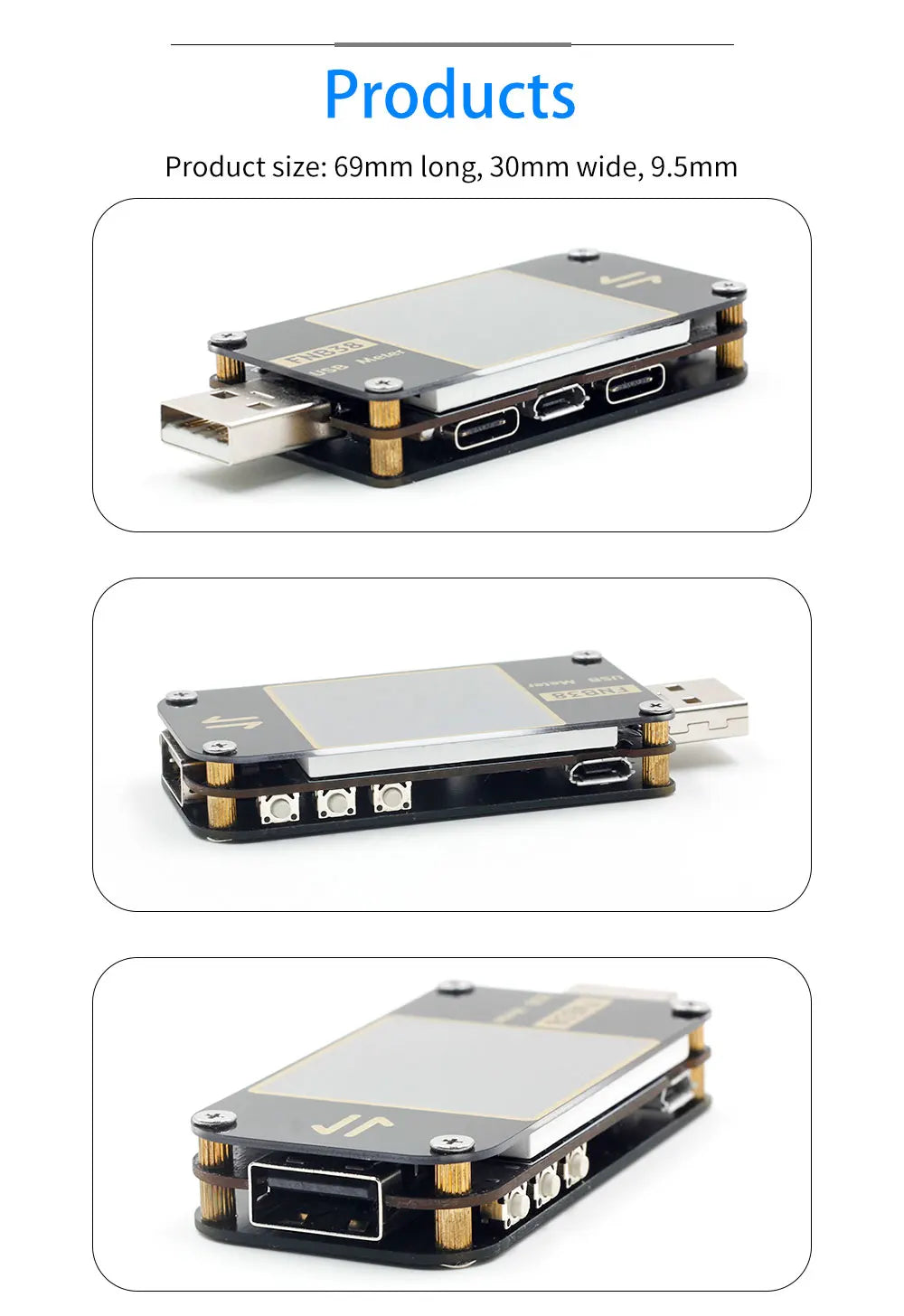 FNB38 Current And Voltage Meter USB Tester QC4+ PD3.0 2.0 PPS Fast Charging Protocol Capacity Test